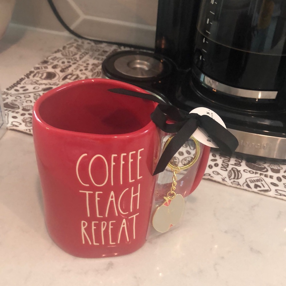 Rae Dunn Coffee Mug with Keychain